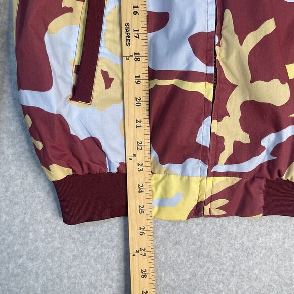 Members Only Iconic Racer Jacket Small Camo Bomber Burgundy 80’s Fashion Retro - Picture 10 of 15
